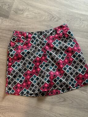 Slazenger size 2 golf skort teal pink black gray